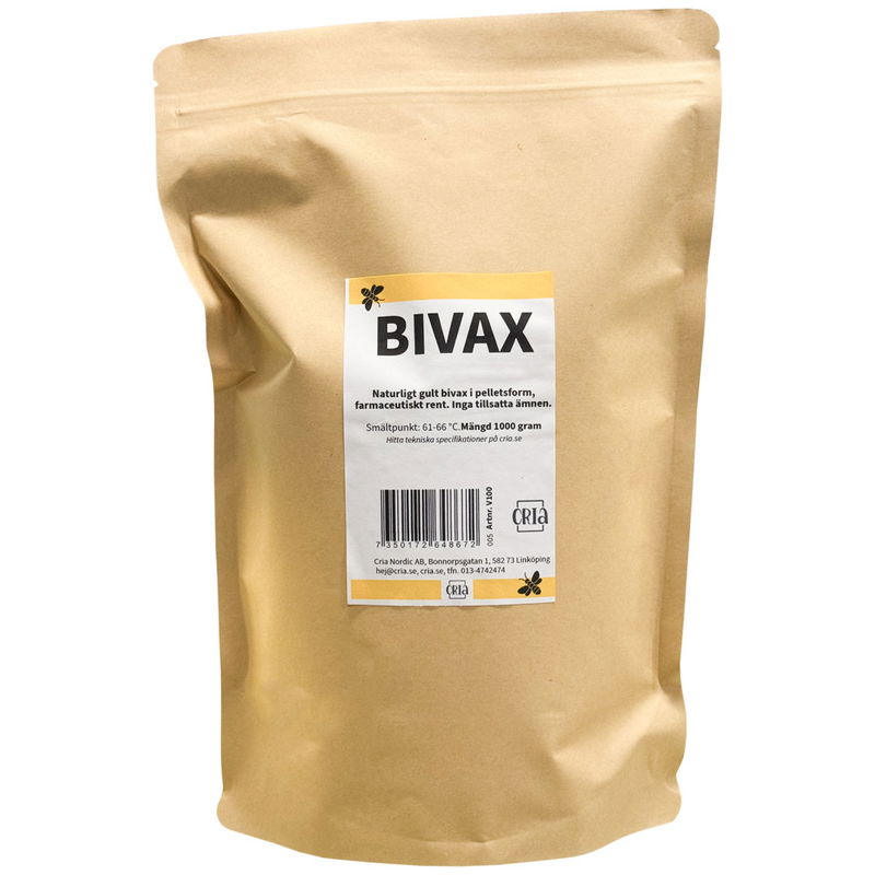 Bivax, 1000 gram till bivaxdukar, ljus och mycket mer.