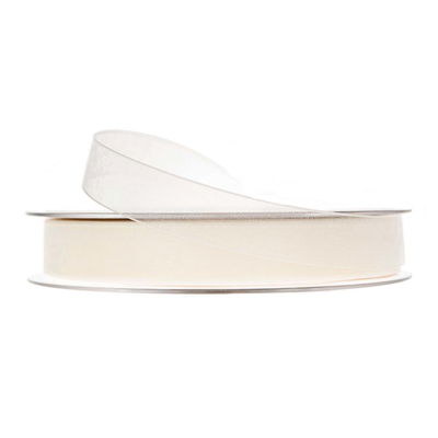 Dekorationsband 15 mm 50 m Creme Beauty dekorationsband tunt 15 mm 50 m Creme