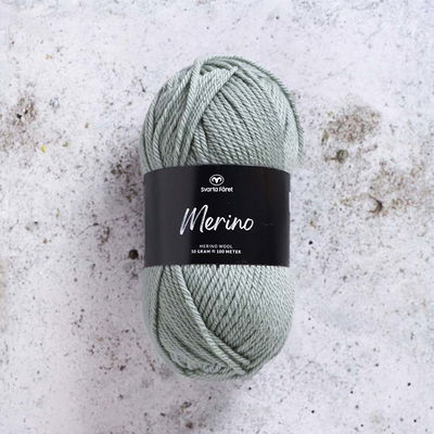 Svarta Fåret Merinogarn Laurel Leaf 50 g nystan av mjuk merinoull