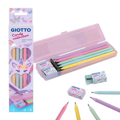 Giotto Candy Collection Sketching, pennor, sudd, pennvässare och mer