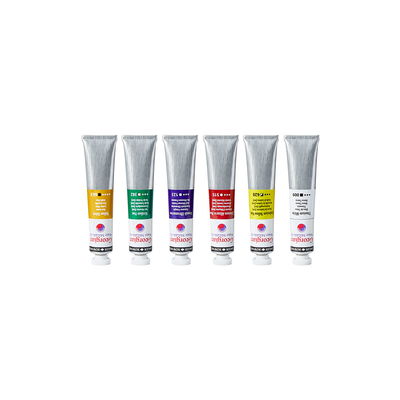 Georgian Water Mixable Oil Paint Starter Set 6x20 ml Frilagd bild på tuberna i paketet