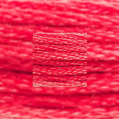 Närbild av separerbara 6 trådar bomull Medium Coral 350