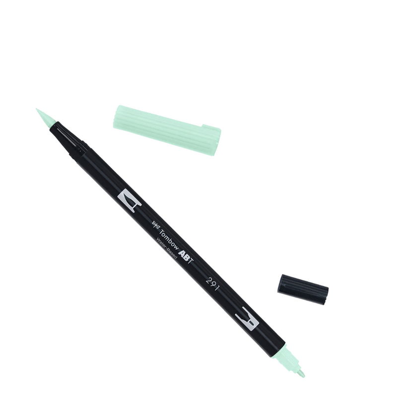 Tombow ABT Dual Brush, vattenbaserad penna med två spetsar, en fine och en brush, Alice Blue 291