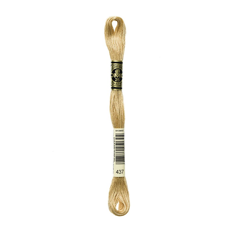 DMC Mouliné Spécial i färgen 437 Light Tan broderigarn 8 meter