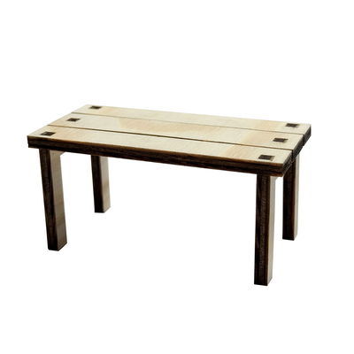 Miniatyrbord med brädor, 8 cm