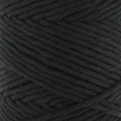 Närbild av Hoooked Spesso Chunky Cotton 500g Noir garnstruktur