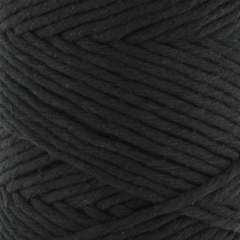 Närbild av Hoooked Spesso Chunky Cotton 500g Noir garnstruktur