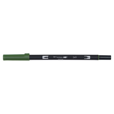 Vattenbaserad penna med två spetsar, en fineliner och en penselspets, Tombow ABT Dual Hunter Green