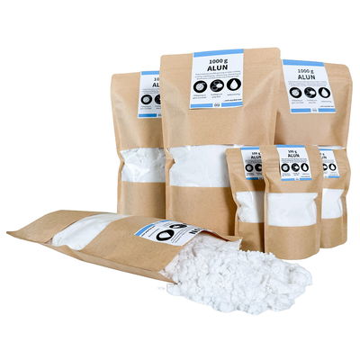 Alun i olika förpackningsstorlekar