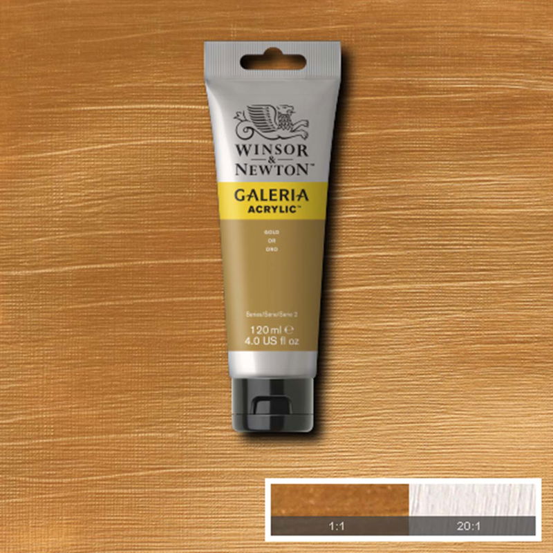 Tub med 120 ml akrylfärg. Winsor & Newton Galeria Gold
