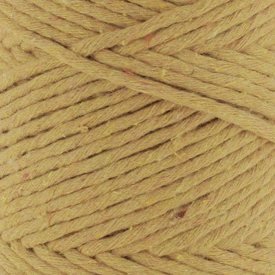 Närbild av Hoooked Spesso Chunky Cotton 500g Curry Noir garnstruktur