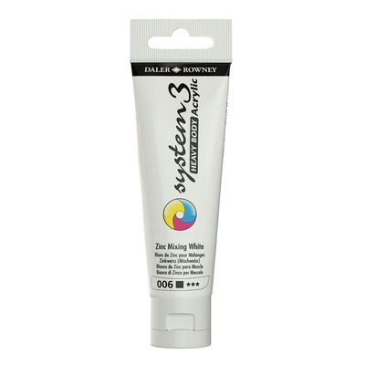 System3 Heavy Body akrylfärg Zinc Mixing White 006 i tub