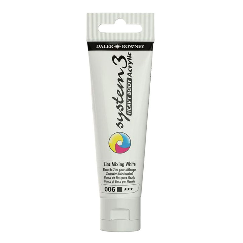 System3 Heavy Body akrylfärg Zinc Mixing White 006 i tub