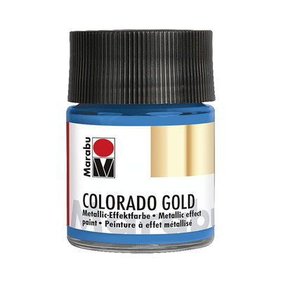 Marabu Colorado GOLD, metallicfärg i glasflaska. Färg Metallic Petrol