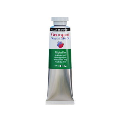 Georgian Water Mixable Oil Paint Viridian Hue 37 ml vattenlöslig oljefärg i tub på vit bakgrund