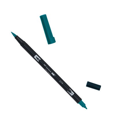 Tombow ABT Jade Green 379 Tombow ABT Dual Brush, vattenbaserad penna med två spetsar, en fine och en brush, Jade Green 379