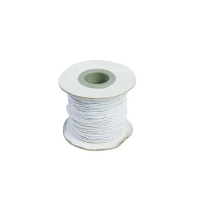 Elastisk tråd vit 1,2 mm x 25 m Vit elastisk tråd 1,2 mm x 25 m på rulle för smyckestillverkning