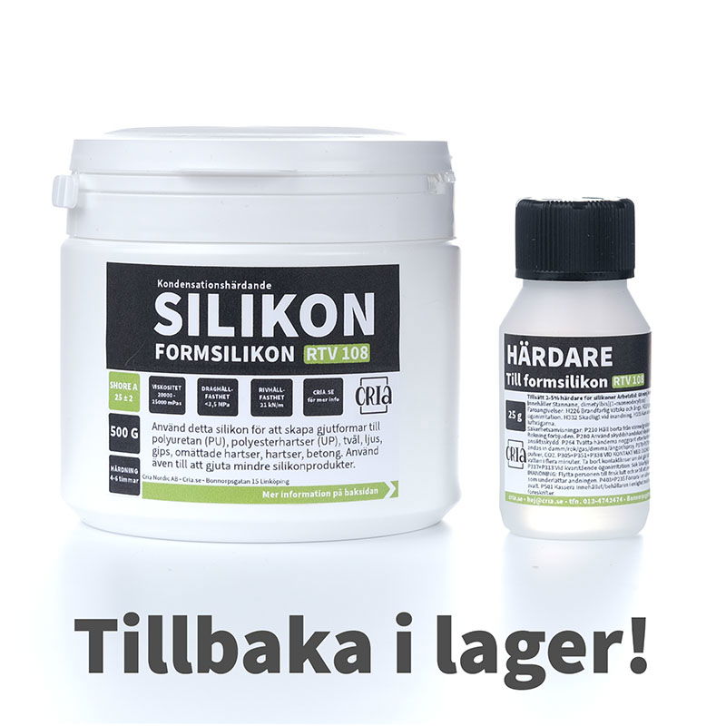 RTV 108 är tillbaka - vårt populäraste formsilikon