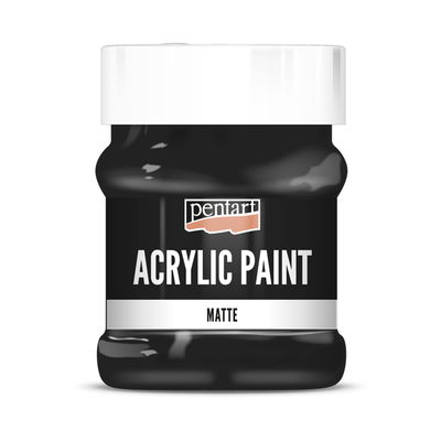 Matt akrylfärg Black Matt akrylfärg Black, 230 ml, Pentart Acrylic