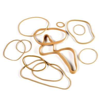 Alla olika storlekar och tjocklekar av naturfärgade gummiband mixade storlekar 100 gram