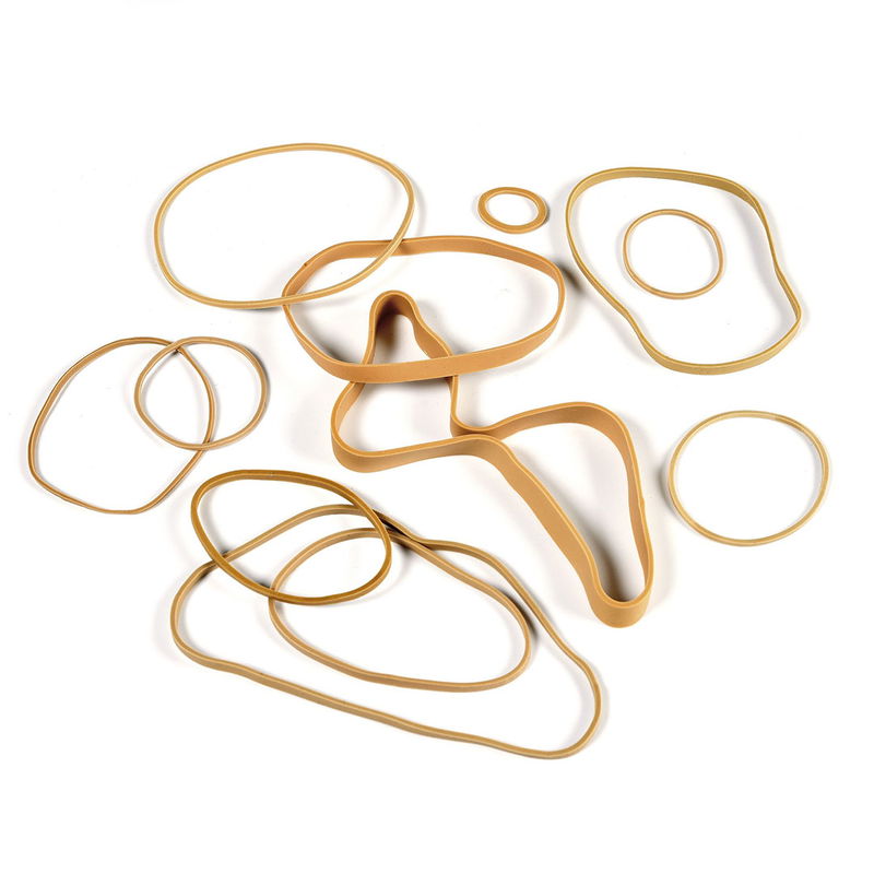 Alla olika storlekar och tjocklekar av naturfärgade gummiband mixade storlekar 100 gram
