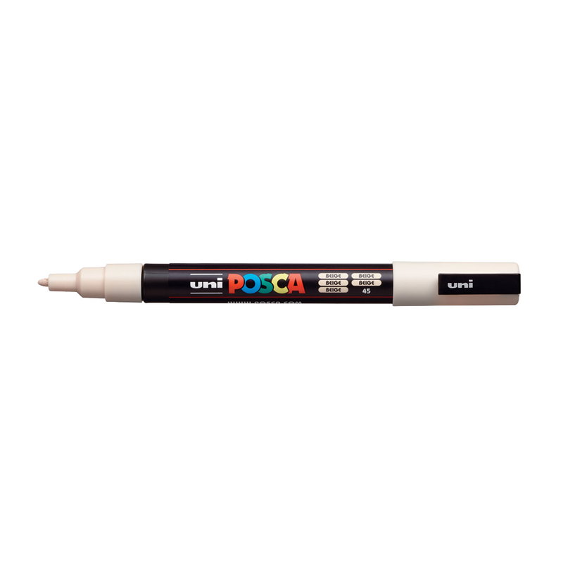 Posca PC-3M Beige, öppen marker sedd från sidan