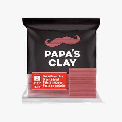 Papa's Clay Polymerlera Brown 60 g i förpackning, brun färg