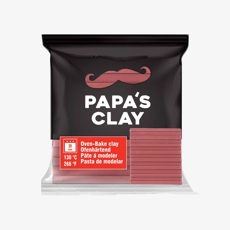 Papa's Clay Polymerlera Brown 60 g i förpackning, brun färg
