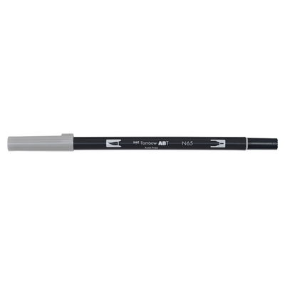 Vattenbaserad penna med två spetsar, en fineliner och en penselspets, Tombow ABT Dual brush Cool Gray 5