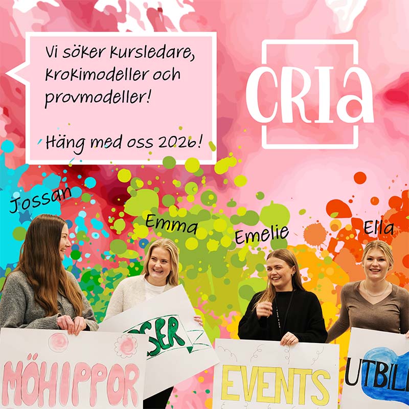 Vi söker kursledare, krokimodeller och provmodeller i Linköping