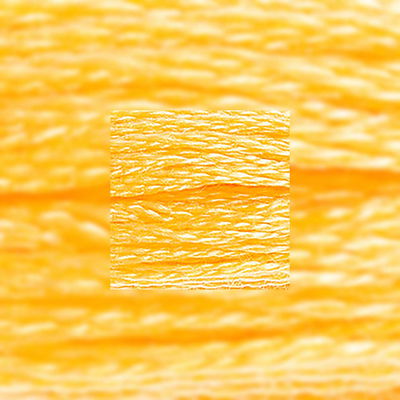 Närbild av separerbara 6 trådar bomull Medium Yellow 743