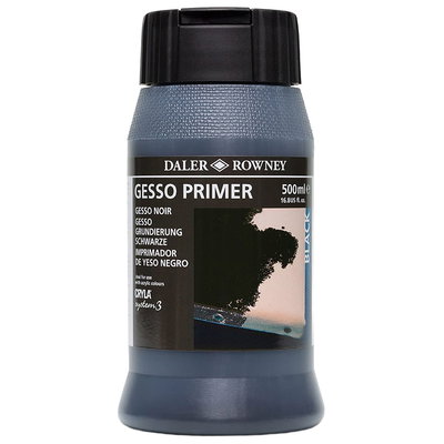 Daler Rowney Svart Gesso Primer 500 ml flaska från Daler-Rowney