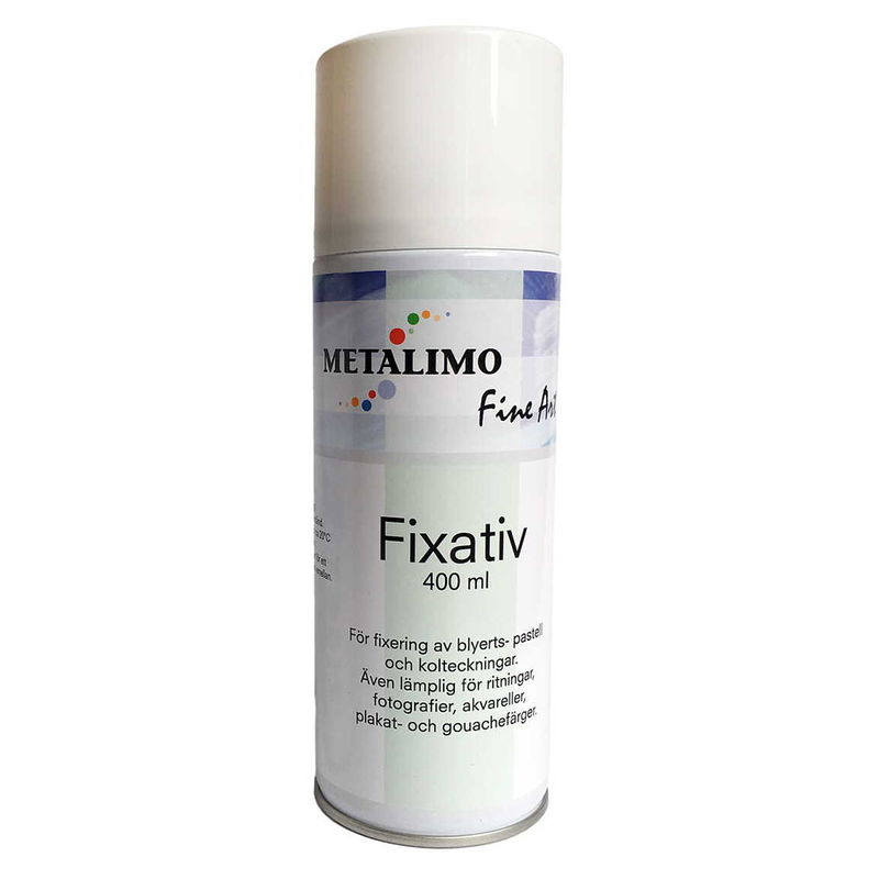 Spray till fixering av kol, blyerts, grafit m.m. fixativspray 400 ml