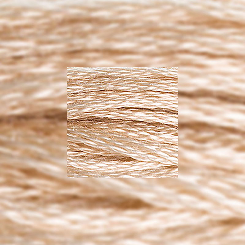 Närbild av separerbara 6 trådar bomull Very Light Beige Brown 842