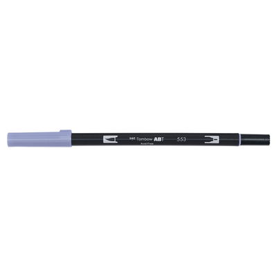Vattenbaserad penna med två spetsar, en fineliner och en penselspets, Tombow ABT Dual brush Mist Purple