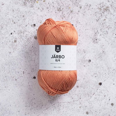 Järbo 8/4 50 gram. Aprikos bomullsgarn. 100% bomull.