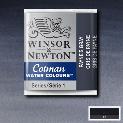 Winsor & Newton Cotman akvarellfärg halvkopp, Payne’s Gray