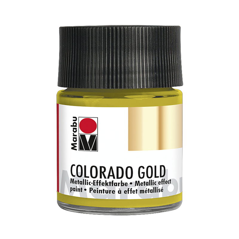 Marabu Colorado GOLD, metallicfärg i glasflaska. Färg Antique Gold