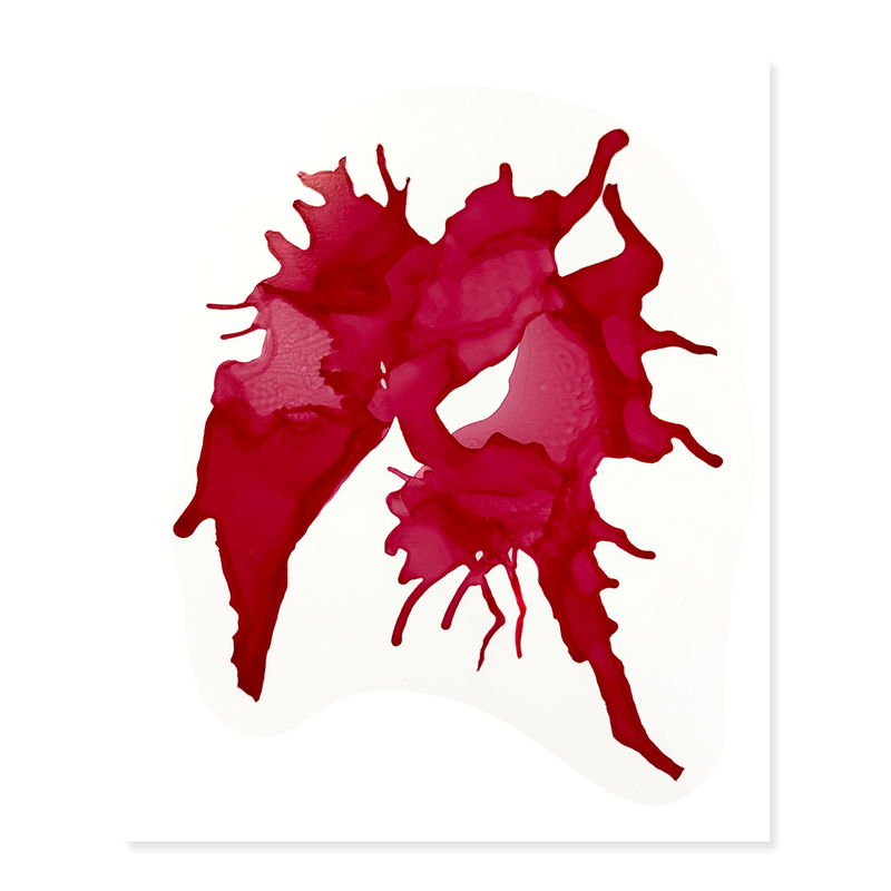 Alcohol ink I rosa-rött på PP-papper 250 gram