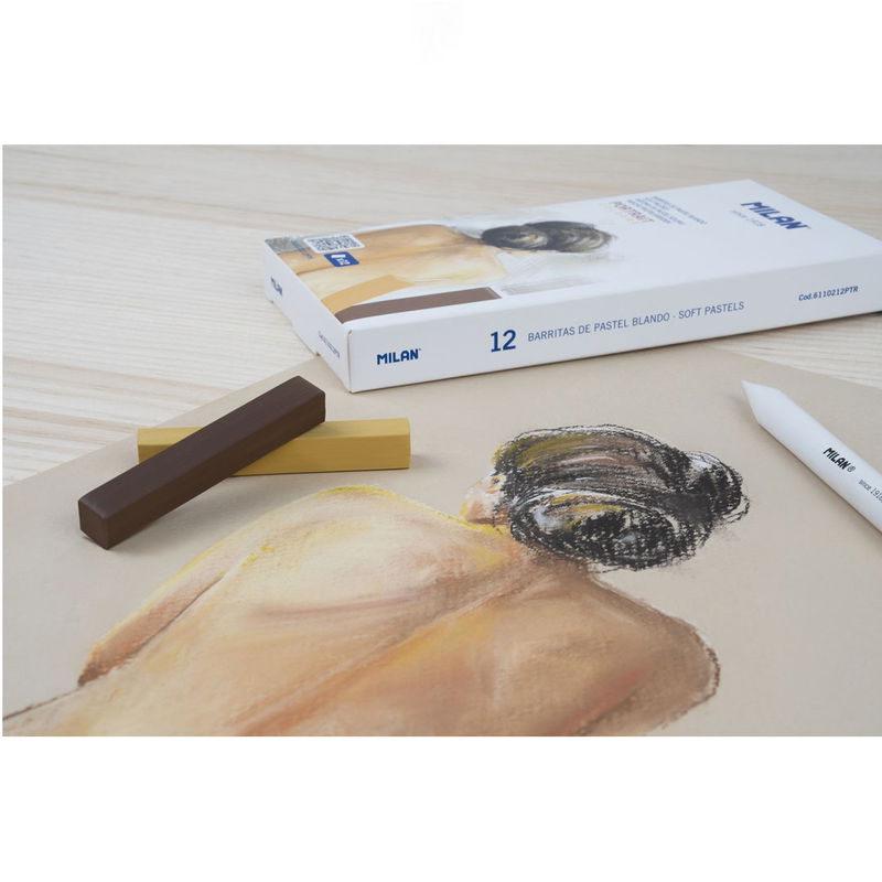 Måla porträtt med Milan Soft Pastels Portrait 12 pack