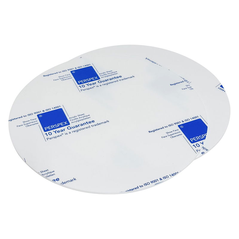 Rund Opal akryl för ljuslådor och andra ljusinstallationer. Perspex GS 028.