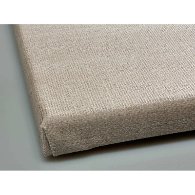 Detaljbild på målardukens yta i linne med klar coating från JBF serie 203.