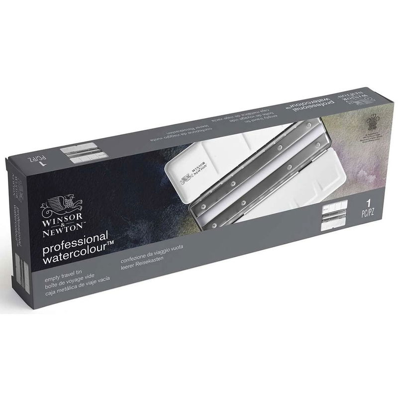 Winsor & Newton Professional Watercolour tom akvarellåda för 24 halvkoppar i kartongförpackning