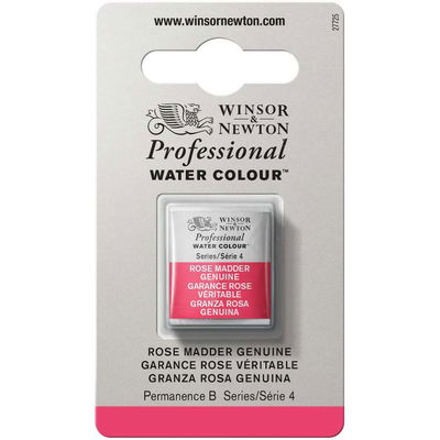 Förpackning med Winsor & Newton Professional akvarellfärg Madder Genuine halvkopp