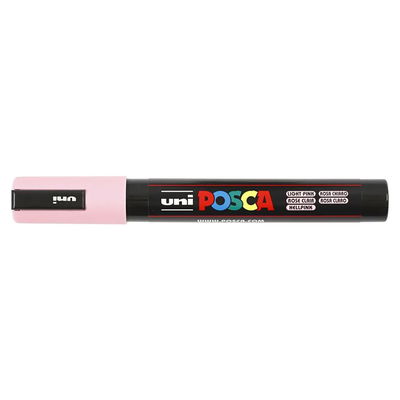 Posca PC-5M Light Pink med kork, stängd marker sedd från sidan