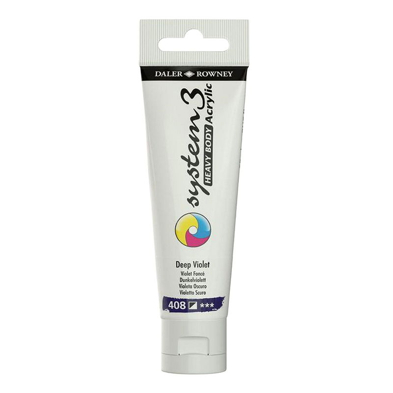 System3 Heavy Body akrylfärg Deep Violet 408 i tub
