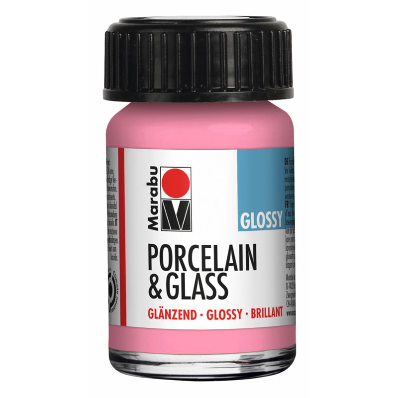 Rose Pink, Marabu Glas- och porslinsfärg, 15 ml