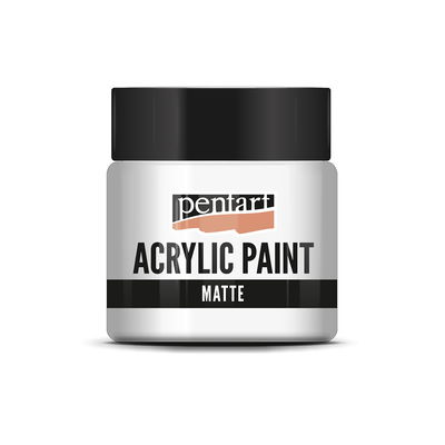 Matt akrylfärg White, 50 ml, Pentart Acrylic