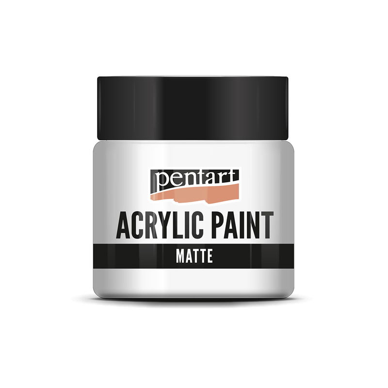 Matt akrylfärg White, 50 ml, Pentart Acrylic