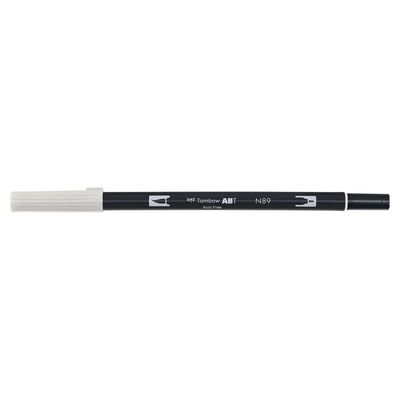 Vattenbaserad penna med två spetsar, en fineliner och en penselspets, Tombow ABT Dual brush Warm Gray 1